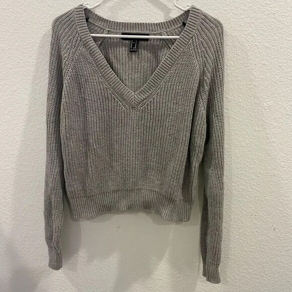 Forever 21 Gray Sweater Size M - Picture 1 of 6